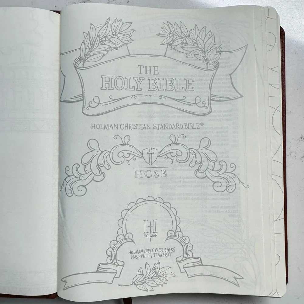 Holman Notetaking Bible HCSB Brown LeatherTouch Illustrator Edition